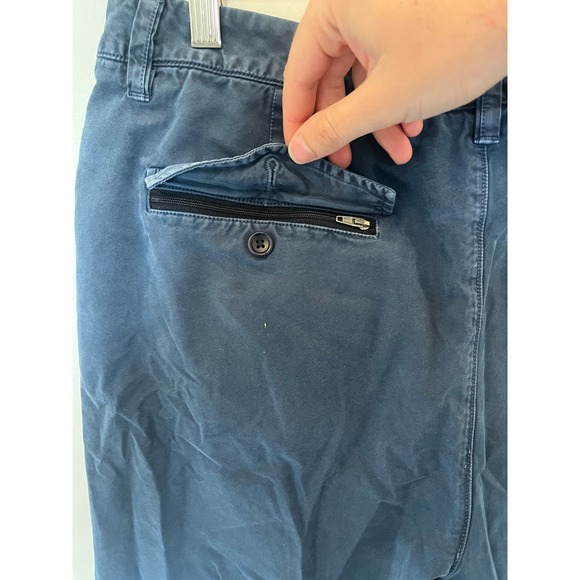 Untuckit Men's sz 36 Blue Chino Shorts Flat Front Washed Blue Cotton 9 in inseam - Picture 4 of 5